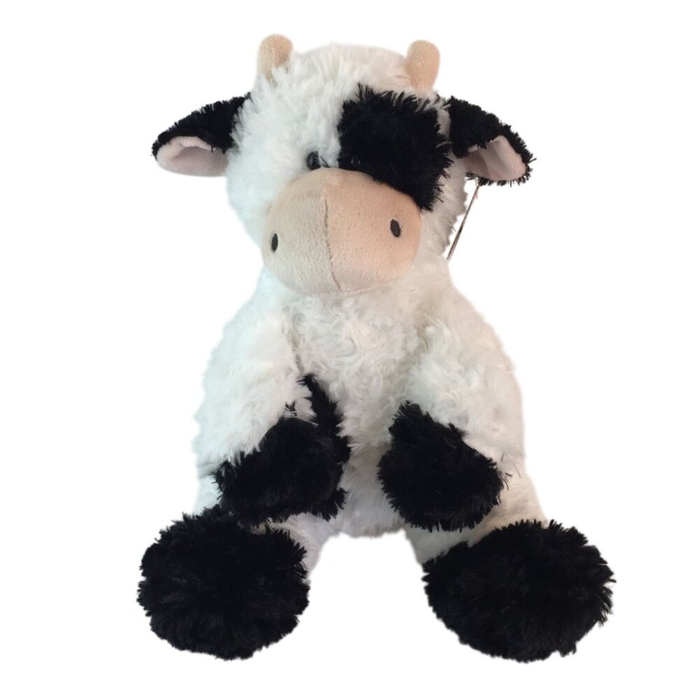 Aurora Tubbie Wubbies Cow‎ Plush 12" Black White Stuffed Animal Toy #30869 NWT